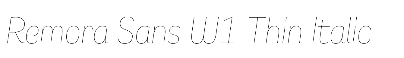 Remora Sans W1 Thin Italic